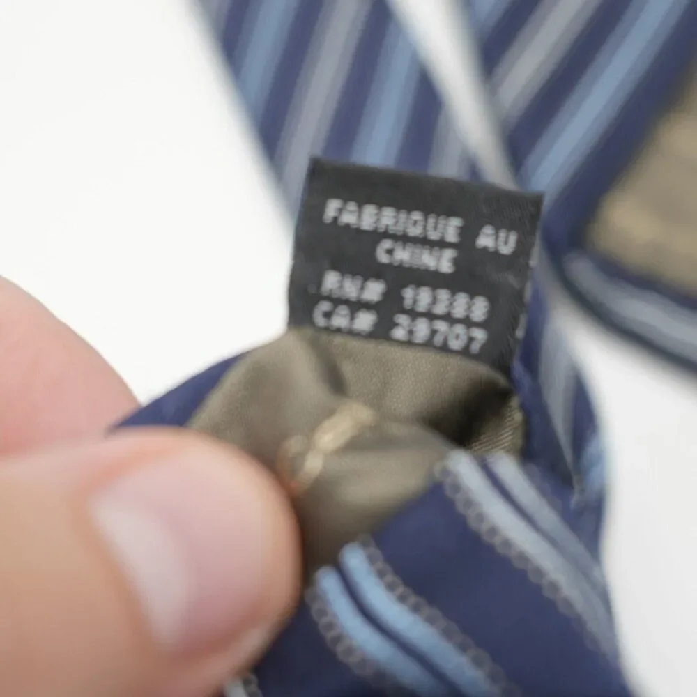 Calvin Klein Blue Striped Woven‎ Silk Tie